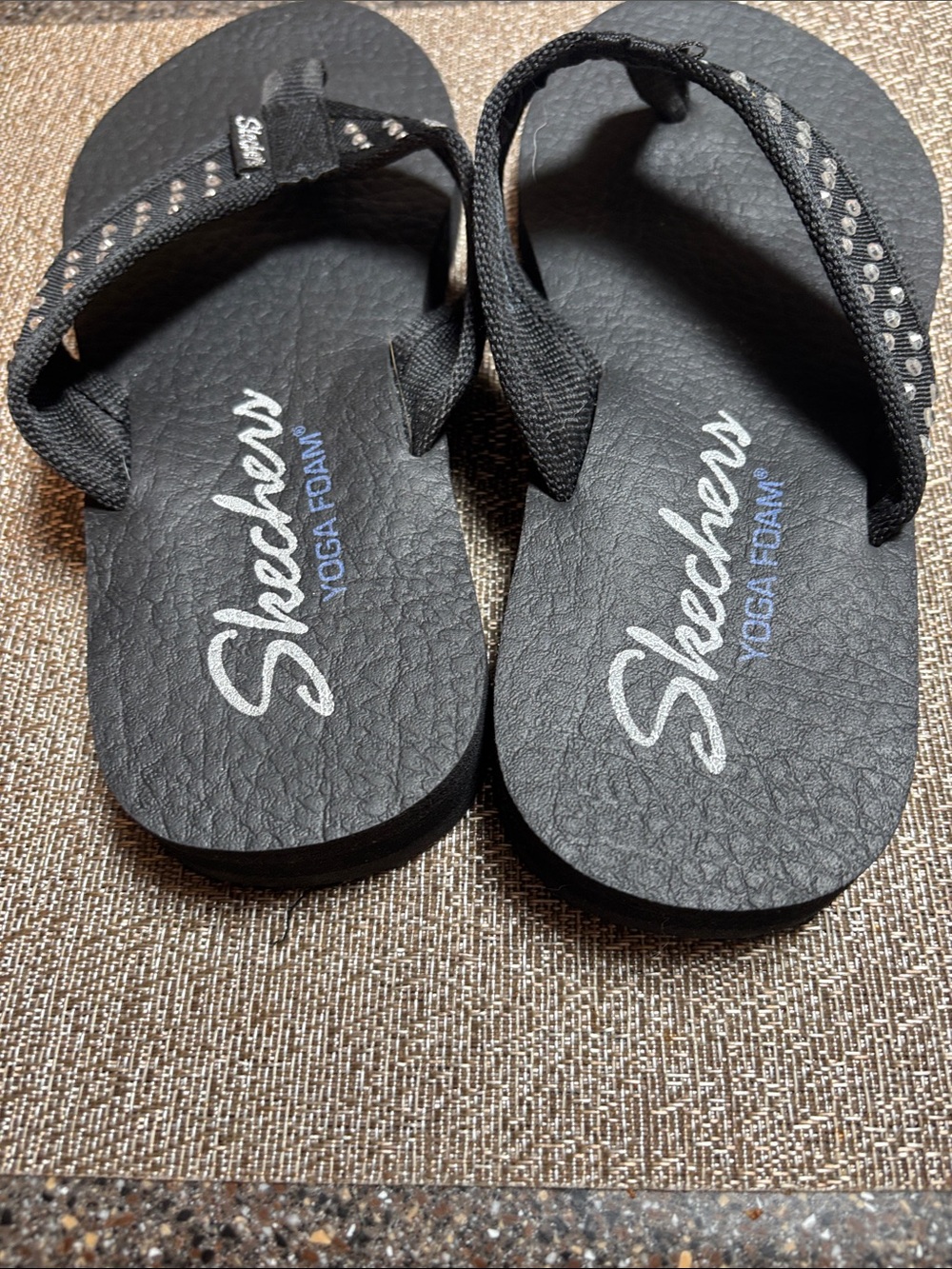 Skechers Black Rhinestone Yoga Foam™ Women's Sandals - Picture 4 of 4
